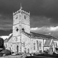 Buy canvas prints of St Mary's Church, Kirkby Lonsdale (black and white by Keith Douglas