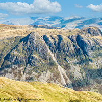 Buy canvas prints of The Langdale Pikes from Crinkle Crags by Keith Douglas
