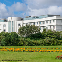 Buy canvas prints of Morecambe Midland Hotel and gardens by Keith Douglas