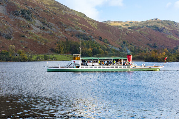 Ullswater Steamer Raven in Autumn Picture Board by Keith Douglas
