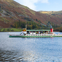Buy canvas prints of Ullswater Steamer Raven in Autumn by Keith Douglas