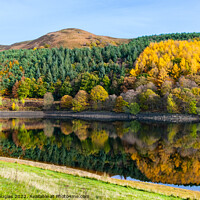 Buy canvas prints of Ladybower Reservoir with Autumn Colours by Keith Douglas