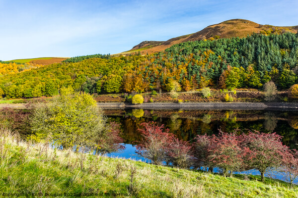 Ladybower Reservoir - Autumn Colours and Reflections Picture Board by Keith Douglas