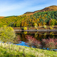 Buy canvas prints of Ladybower Reservoir - Autumn Colours and Reflections by Keith Douglas