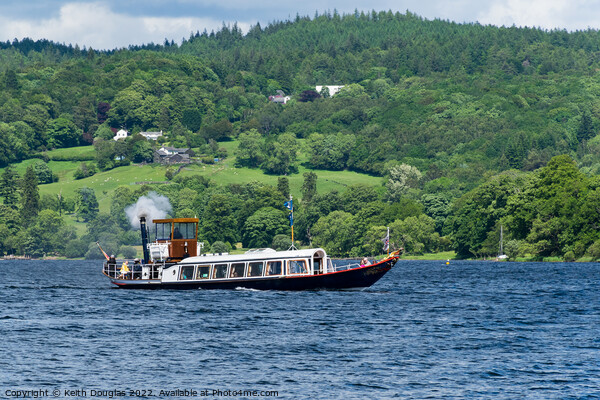 Steam Yacht Gondola on Coniston Picture Board by Keith Douglas