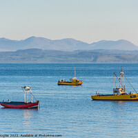 Buy canvas prints of Boats moored in Morecambe Bay by Keith Douglas