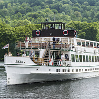 Buy canvas prints of The passenger steamer (boat), Swan on Windermere by Keith Douglas