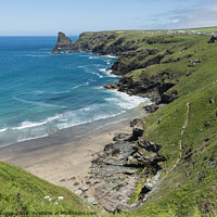 Buy canvas prints of Cornwall - Coastal scenery north of Tintagel by Keith Douglas