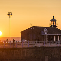 Buy canvas prints of Sunset over the Stone Jetty, Morecambe by Keith Douglas