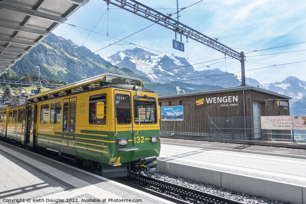 Wengen Railway Station, Switzerland Picture Board by Keith Douglas