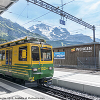 Buy canvas prints of Wengen Railway Station, Switzerland by Keith Douglas