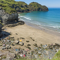 Buy canvas prints of Benoath Cove, Tintagel, Cornwall by Keith Douglas