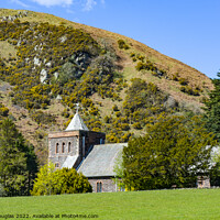 Buy canvas prints of All Saints Church and Priest's Crag, Watermillock, Ullswater by Keith Douglas