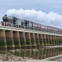 Buy canvas prints of The Great Britain XIV crosses the Kent Viaduct by Keith Douglas