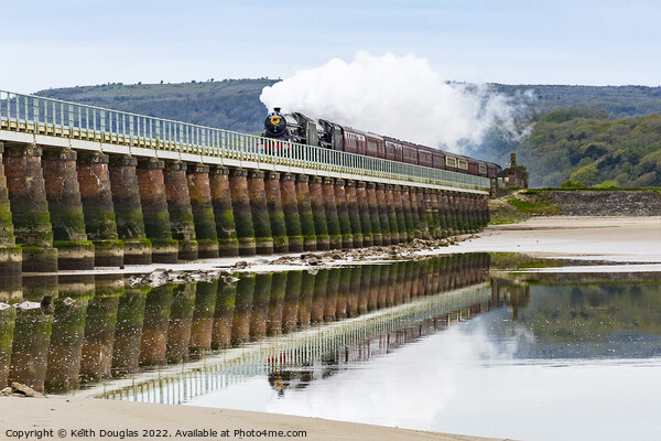 The Great Britain XIV steam tour on the Kent Viaduct, 27 April 2 Picture Board by Keith Douglas
