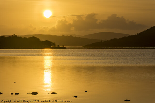 Sunrise over Loch Naver Picture Board by Keith Douglas