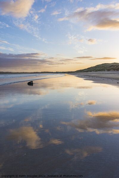 Dunnet Bay at Sunrise (portrait) Picture Board by Keith Douglas