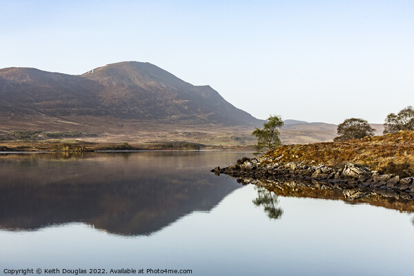 Ben Klibreck reflected in Loch Naver Picture Board by Keith Douglas
