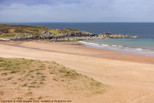 Sandy beach and dunes at Redpoint Picture Board by Keith Douglas
