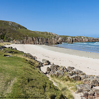Buy canvas prints of Ceannabeine Beach and Rubha na Griosaich, Durness by Keith Douglas