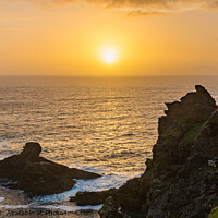 Buy canvas prints of North Cornwall Coast Sunset by Keith Douglas