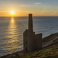 Buy canvas prints of Wheal Coates Engine House at Sunset by Keith Douglas