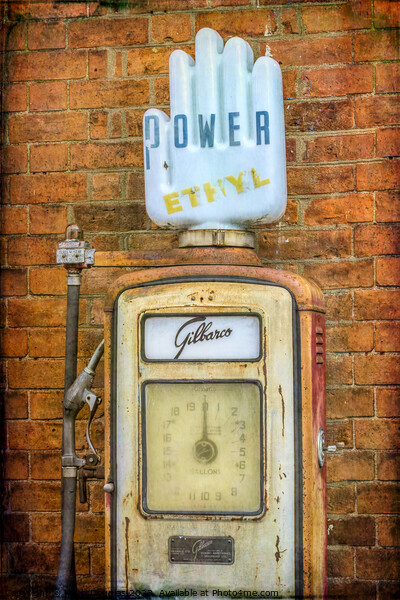 Rustic Gilbarco Petrol Pump Picture Board by Keith Douglas