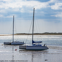 Buy canvas prints of Serene Boats at Ravenglass by Keith Douglas