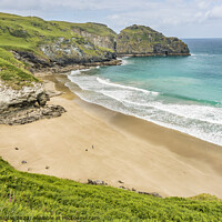 Buy canvas prints of Bossiney Haven and Benoath Cove, North Cornwall by Keith Douglas