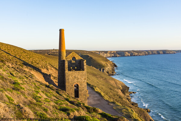 Wheal Coates Engine House at Sunset, Cornwall Picture Board by Keith Douglas