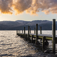 Buy canvas prints of Wooden Jetty on Derwent Water by Keith Douglas