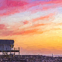 Buy canvas prints of The Lookout at Sunset by Keith Douglas