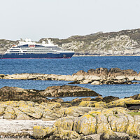 Buy canvas prints of Cruise Ship moored in the Sound of Iona by Keith Douglas
