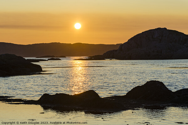 Sunset over Iona Picture Board by Keith Douglas