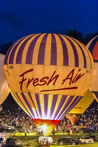 Enchanted Nightglow: Bristol's Air Balloon Fiesta Picture Board by Keith Douglas