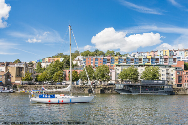 Boat in Bristol Floating Harbour Picture Board by Keith Douglas