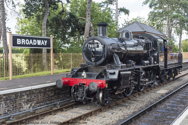 Steam Locomotive 78019 at Broadway Picture Board by Keith Douglas
