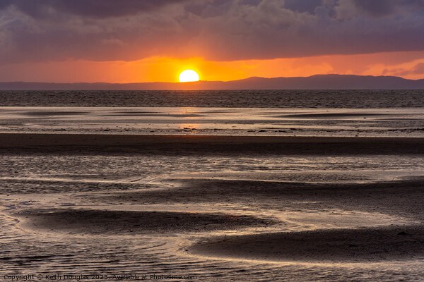 Sunset over the Solway Firth Picture Board by Keith Douglas