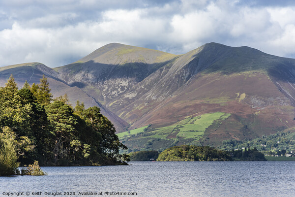 Fells above Derwent Water Picture Board by Keith Douglas