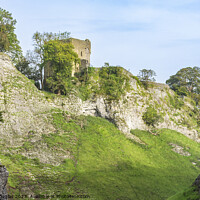 Buy canvas prints of Peveril Castle near Castleton by Keith Douglas