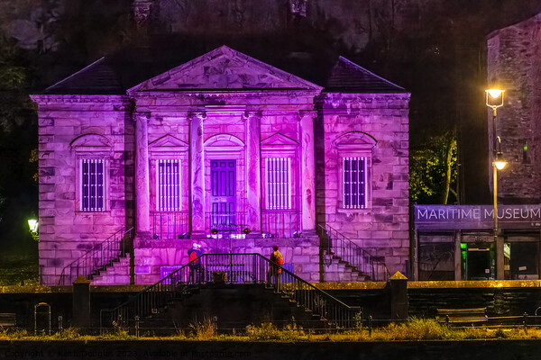 The Customs House in Purple Picture Board by Keith Douglas