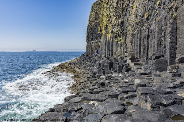 Basalt Columns for steps on Staffa Picture Board by Keith Douglas