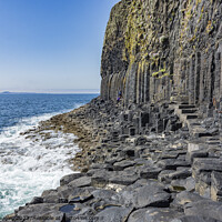 Buy canvas prints of Basalt Columns for steps on Staffa by Keith Douglas