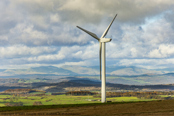 Wind Turbine on Caton Moor Picture Board by Keith Douglas