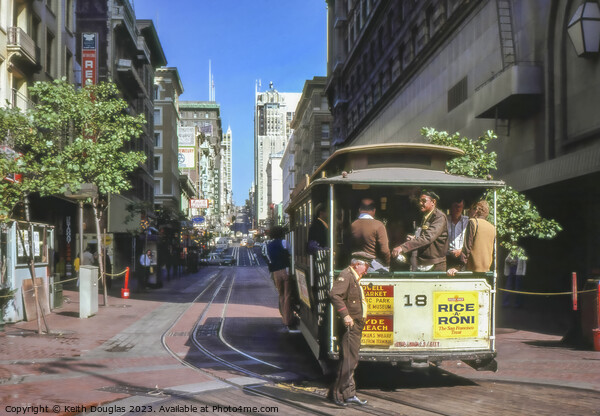 Streetcar in San Francisco 1979 Picture Board by Keith Douglas