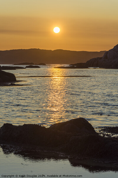 Sunset on Iona and Mull Picture Board by Keith Douglas