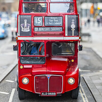 Buy canvas prints of Red Bus to Trafalgar Square by Keith Douglas