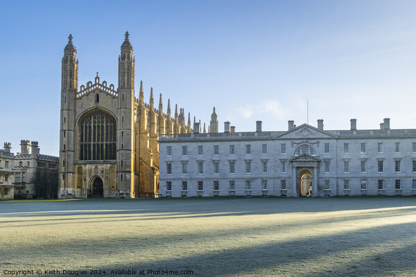 Kings College Cambridge in Winter Picture Board by Keith Douglas