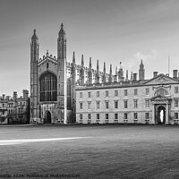 Buy canvas prints of Kings College Cambridge (Black and White image) by Keith Douglas