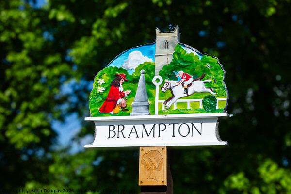 Brampton Village Sign Picture Board by Keith Douglas